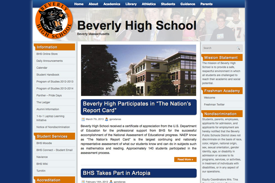 BHSonline.org screen shot