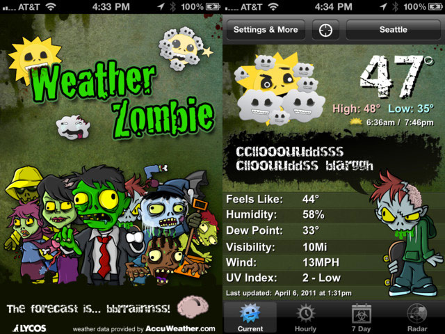 Weather Zombie iOS screen shot