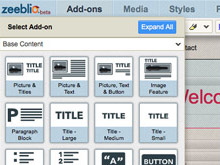 Zeeblio Website Builder version 2